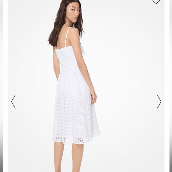 Michael Kors Floral Eyelet Knotted Cutout Dress - Picture 3 of 3